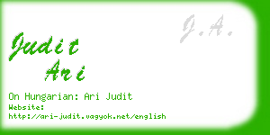 judit ari business card